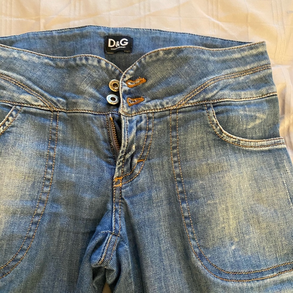 Dolce & Gabbana distressed low rise jeans